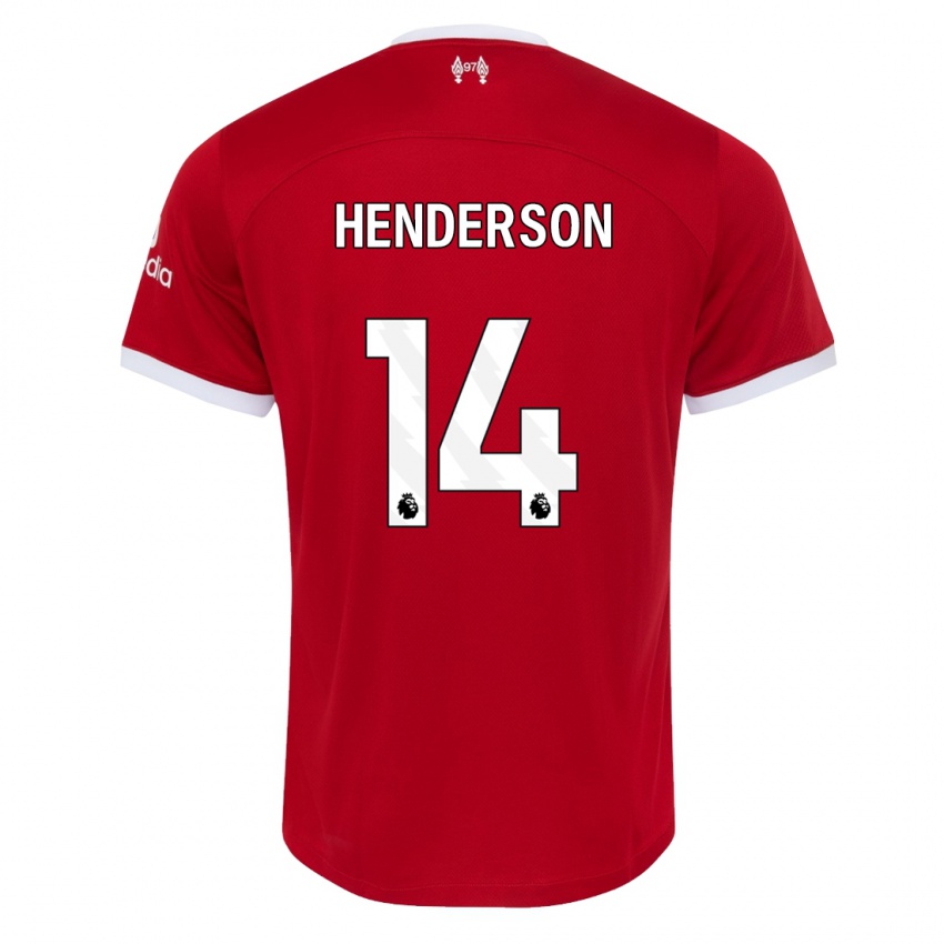Męski Henderson #14 Czerwony Domowa Koszulka 2023/24 Koszulki Klubowe