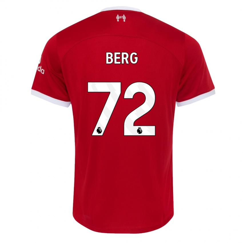 Męski Sepp Van Den Berg #72 Czerwony Domowa Koszulka 2023/24 Koszulki Klubowe