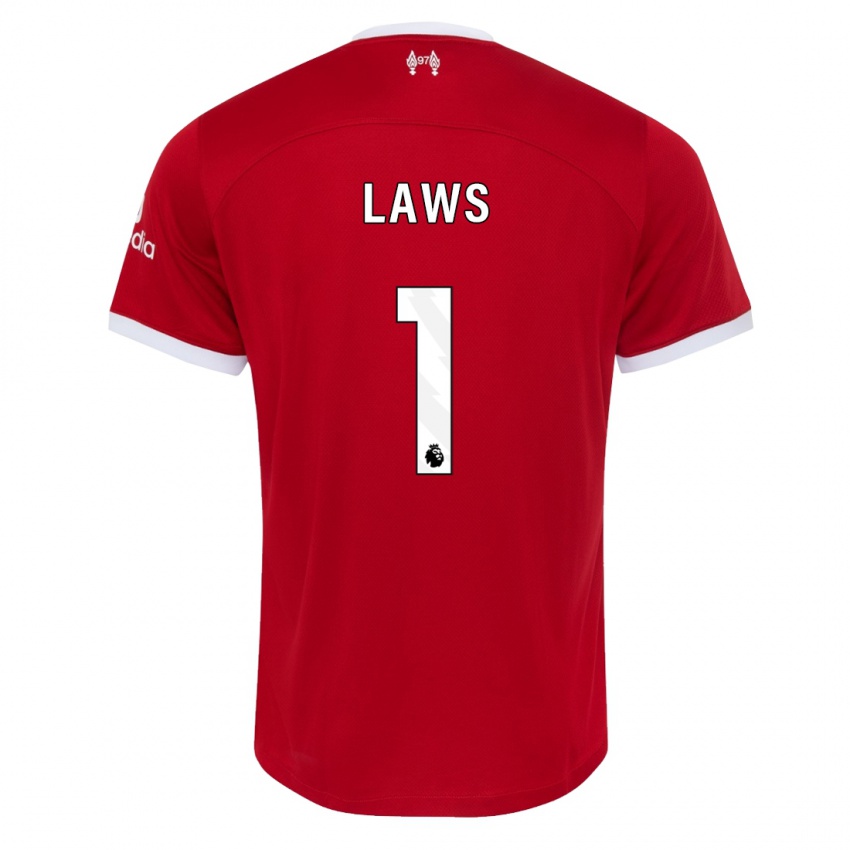 Męski Rachael Laws #1 Czerwony Domowa Koszulka 2023/24 Koszulki Klubowe