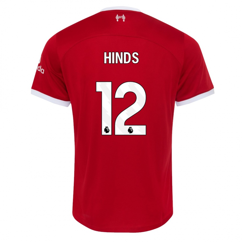 Męski Taylor Hinds #12 Czerwony Domowa Koszulka 2023/24 Koszulki Klubowe