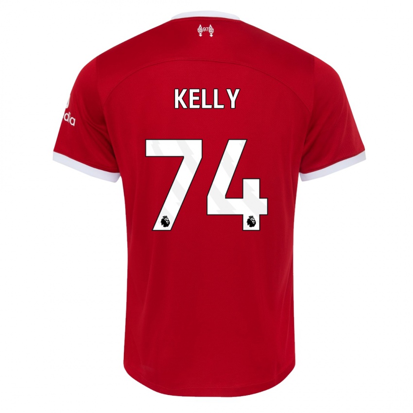 Męski Oscar Kelly #74 Czerwony Domowa Koszulka 2023/24 Koszulki Klubowe