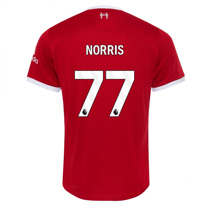 Męski James Norris #77 Czerwony Domowa Koszulka 2023/24 Koszulki Klubowe