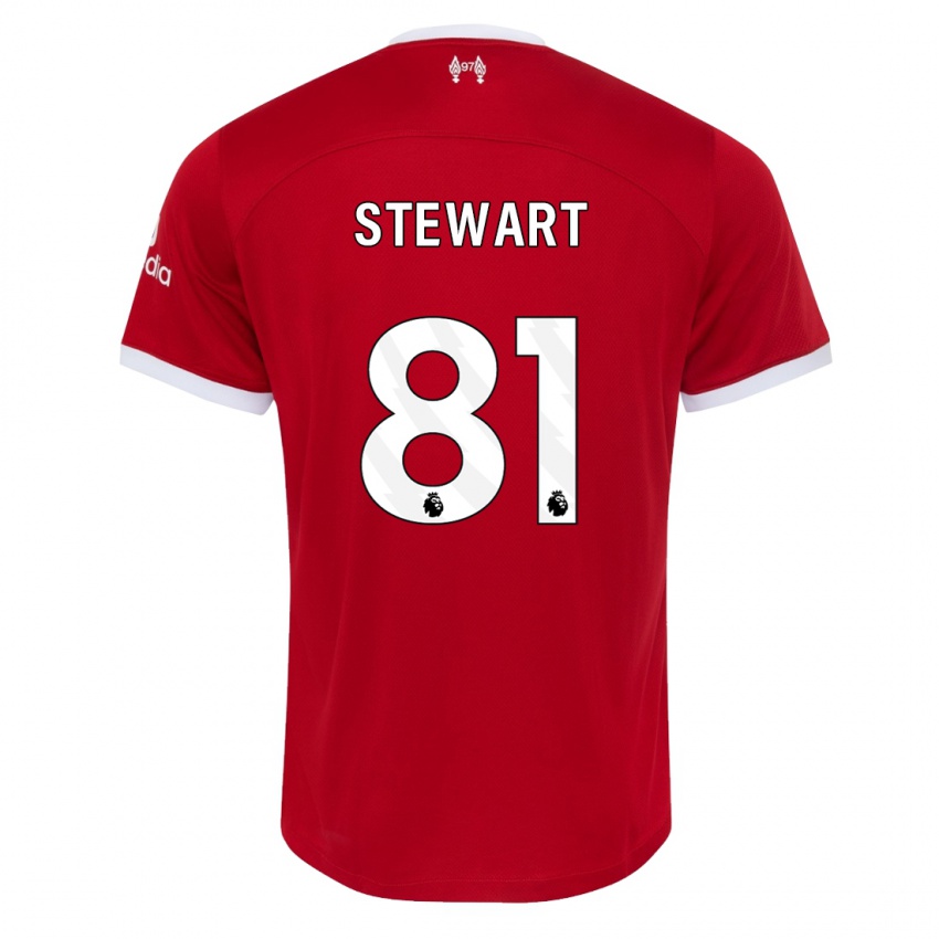 Męski Layton Stewart #81 Czerwony Domowa Koszulka 2023/24 Koszulki Klubowe