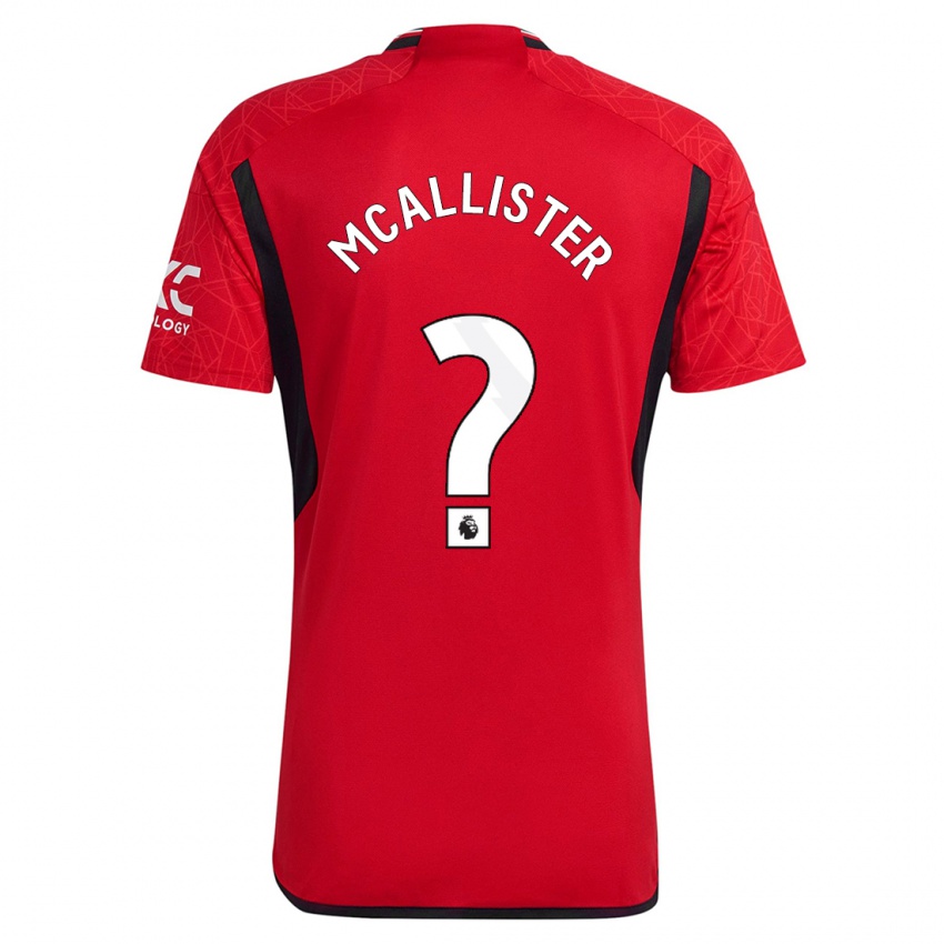 Męski Finley Mcallister #0 Czerwony Domowa Koszulka 2023/24 Koszulki Klubowe
