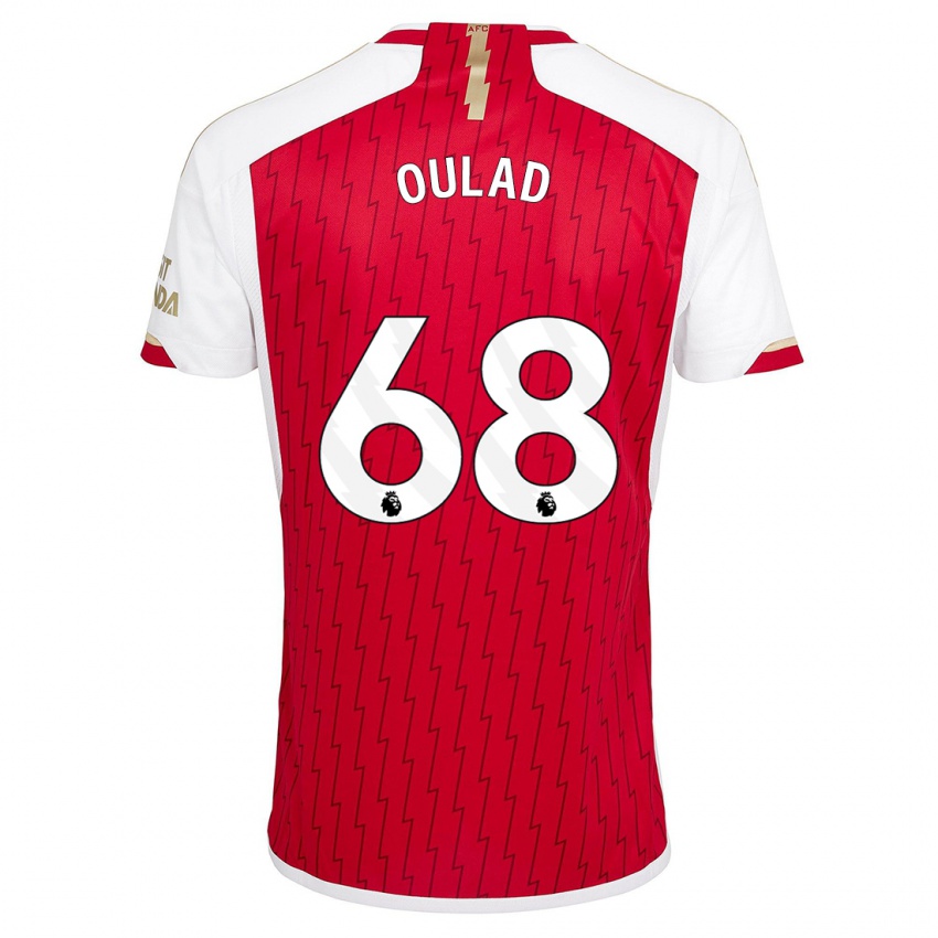 Męski Salah-Eddine Oulad M'hand #68 Czerwony Domowa Koszulka 2023/24 Koszulki Klubowe