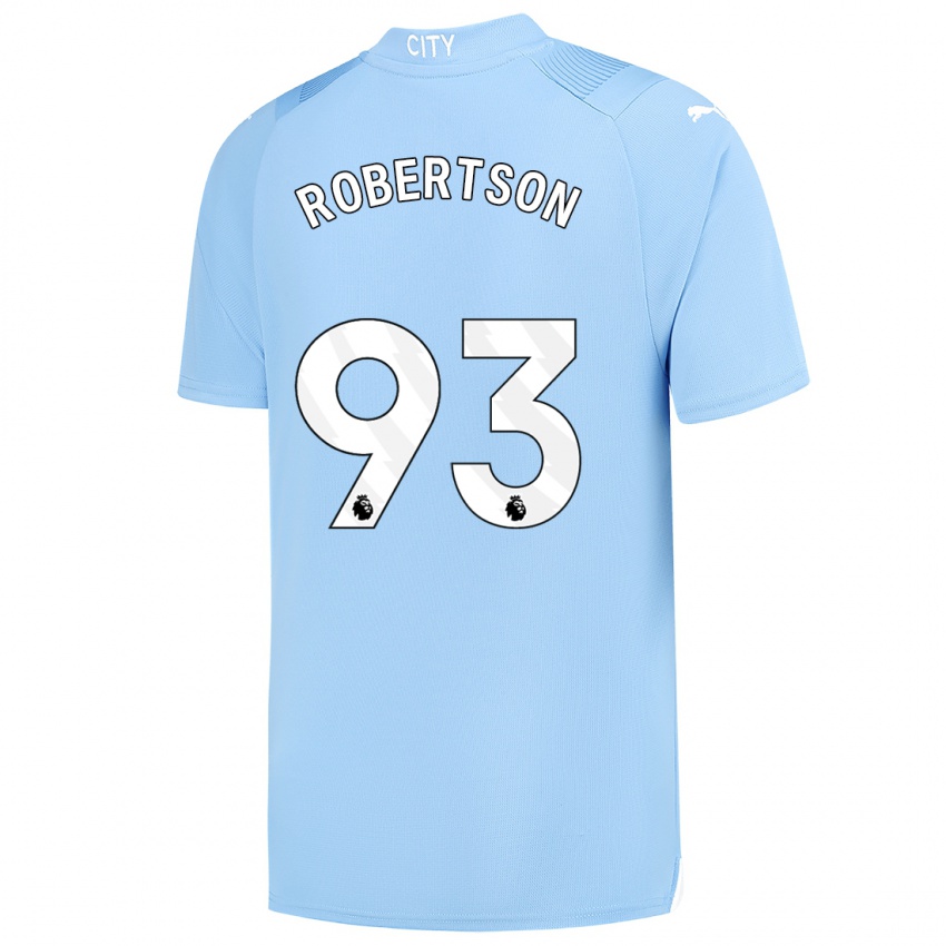 Męski Alex Robertson #93 Jasny Niebieski Domowa Koszulka 2023/24 Koszulki Klubowe