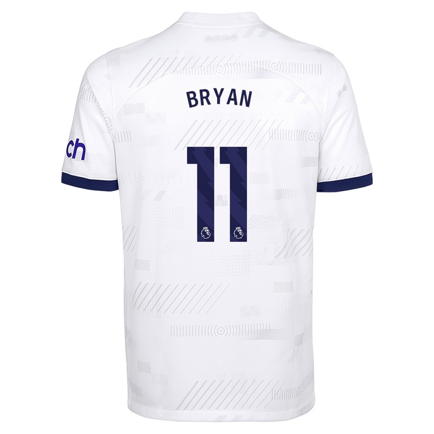Męski Bryan Gil #11 Biały Domowa Koszulka 2023/24 Koszulki Klubowe