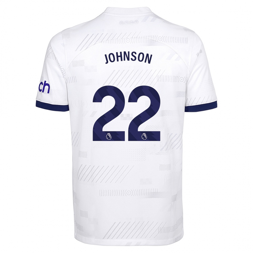 Męski Brennan Johnson #22 Biały Domowa Koszulka 2023/24 Koszulki Klubowe