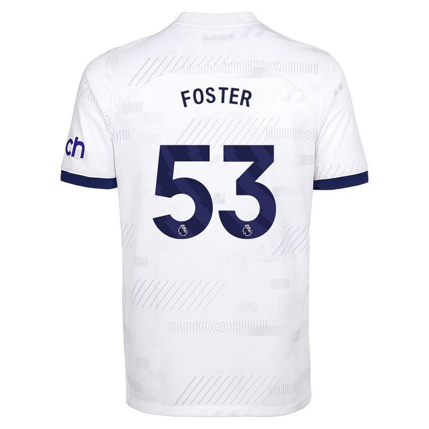Męski Brooklyn Lyons Foster #53 Biały Domowa Koszulka 2023/24 Koszulki Klubowe