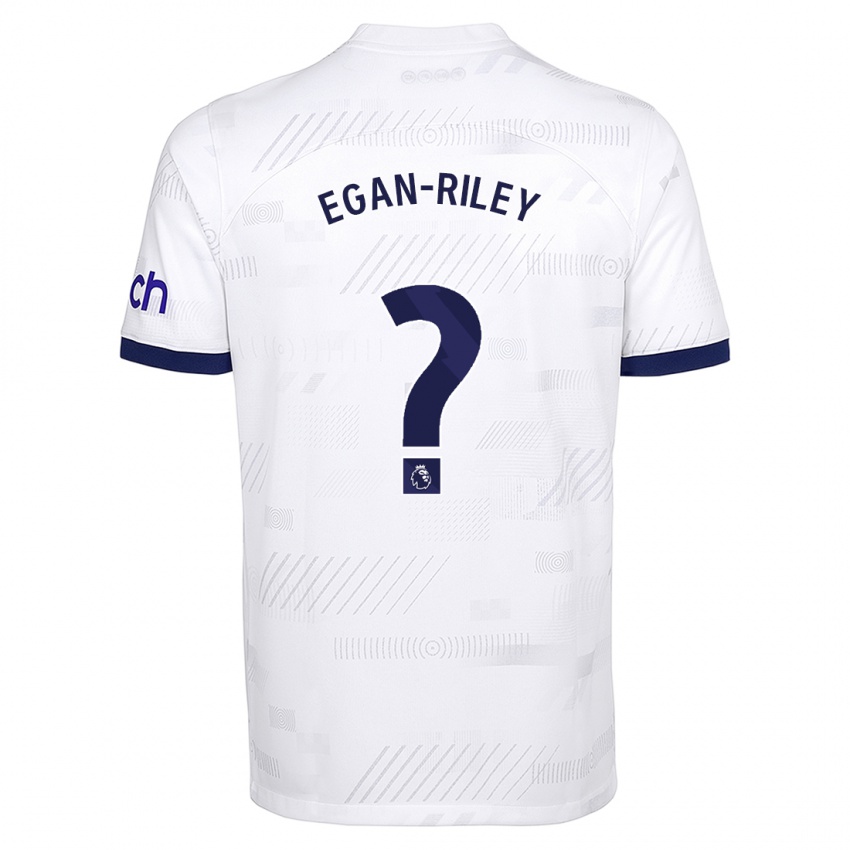 Męski Roman Egan-Riley #0 Biały Domowa Koszulka 2023/24 Koszulki Klubowe