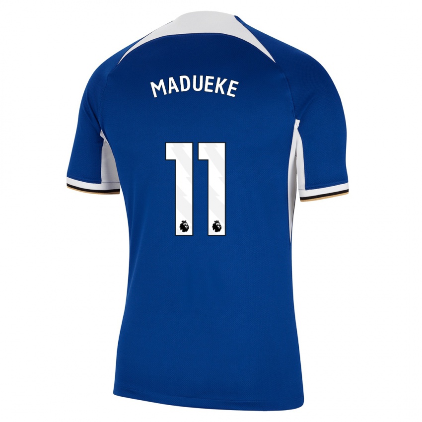 Męski Noni Madueke #11 Niebieski Domowa Koszulka 2023/24 Koszulki Klubowe