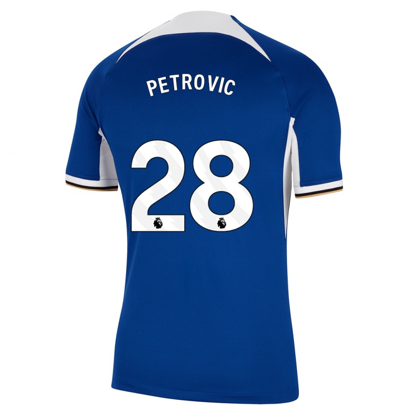 Męski Djordje Petrovic #28 Niebieski Domowa Koszulka 2023/24 Koszulki Klubowe