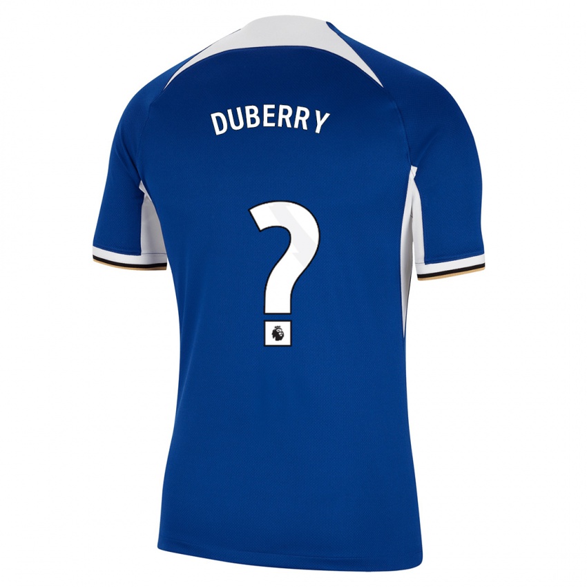 Męski Zain Silcott-Duberry #0 Niebieski Domowa Koszulka 2023/24 Koszulki Klubowe