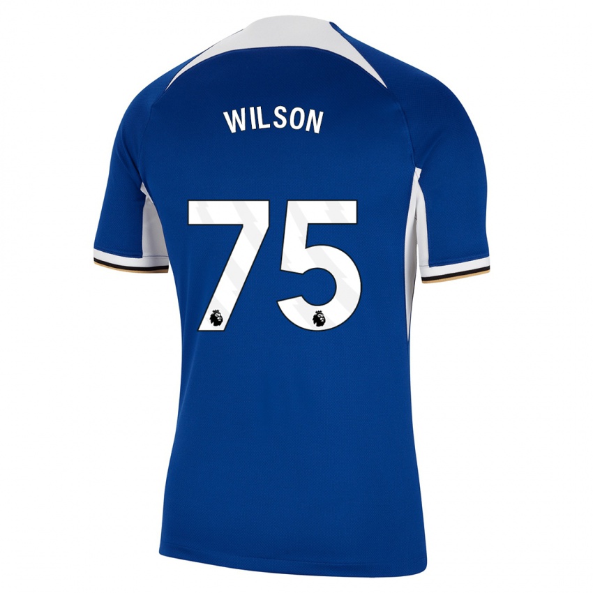 Męski Kaiden Wilson #75 Niebieski Domowa Koszulka 2023/24 Koszulki Klubowe
