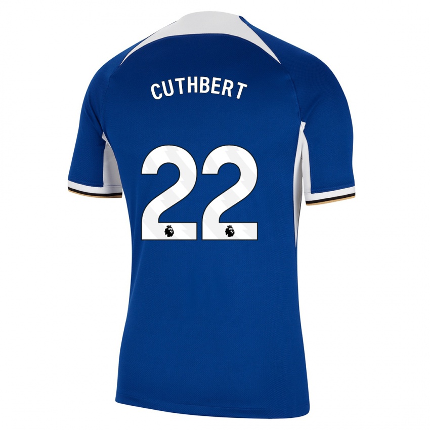 Męski Erin Cuthbert #22 Niebieski Domowa Koszulka 2023/24 Koszulki Klubowe