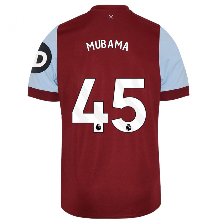 Męski Divin Mubama #45 Kasztanowaty Domowa Koszulka 2023/24 Koszulki Klubowe