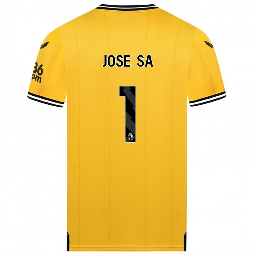 Męski Jose Sa #1 Żółty Domowa Koszulka 2023/24 Koszulki Klubowe