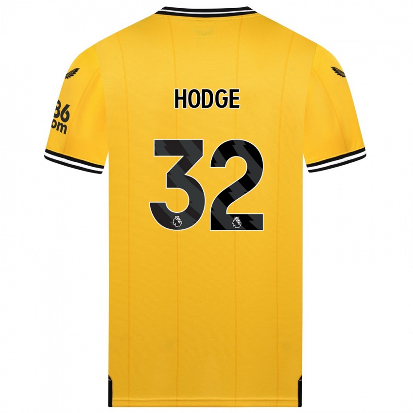 Męski Joe Hodge #32 Żółty Domowa Koszulka 2023/24 Koszulki Klubowe