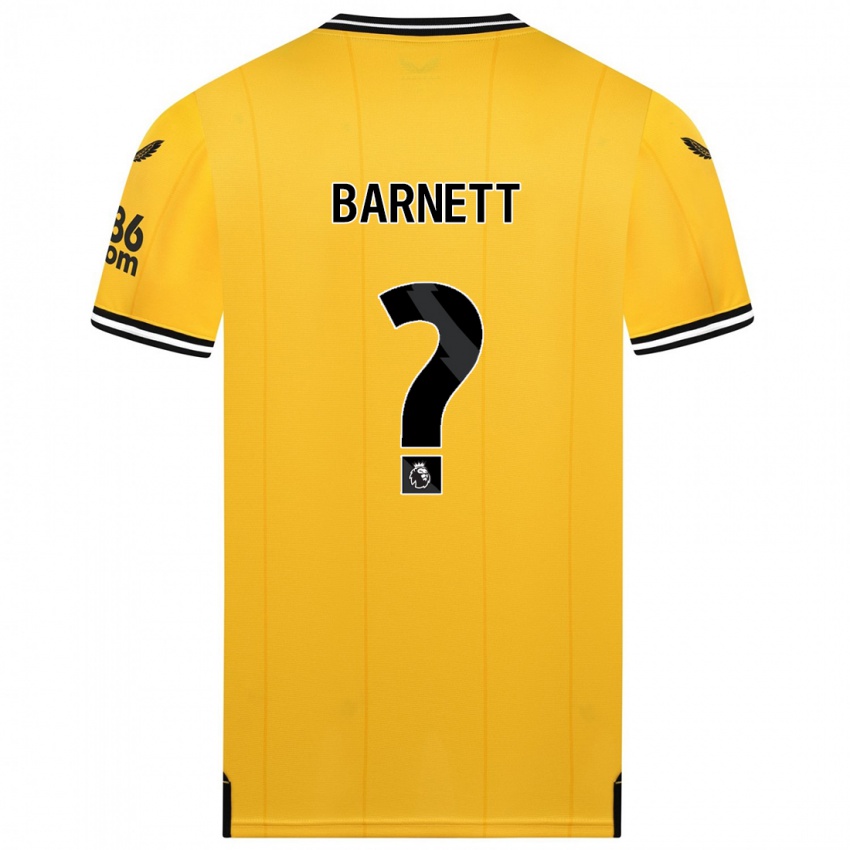 Męski Ty Barnett #0 Żółty Domowa Koszulka 2023/24 Koszulki Klubowe
