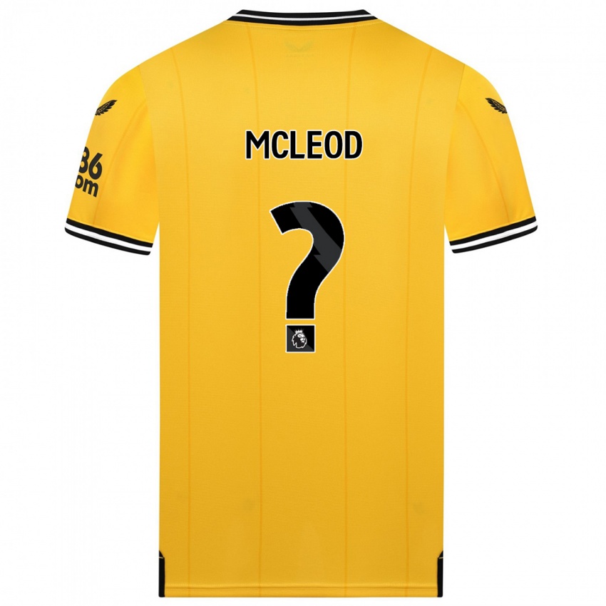 Męski Ethan Mcleod #0 Żółty Domowa Koszulka 2023/24 Koszulki Klubowe