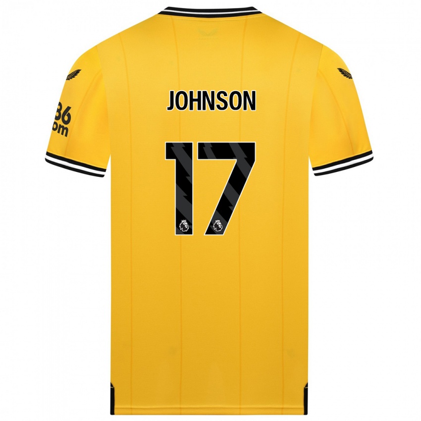 Męski Katie Johnson #17 Żółty Domowa Koszulka 2023/24 Koszulki Klubowe