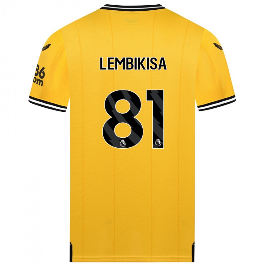 Męski Dexter Lembikisa #81 Żółty Domowa Koszulka 2023/24 Koszulki Klubowe