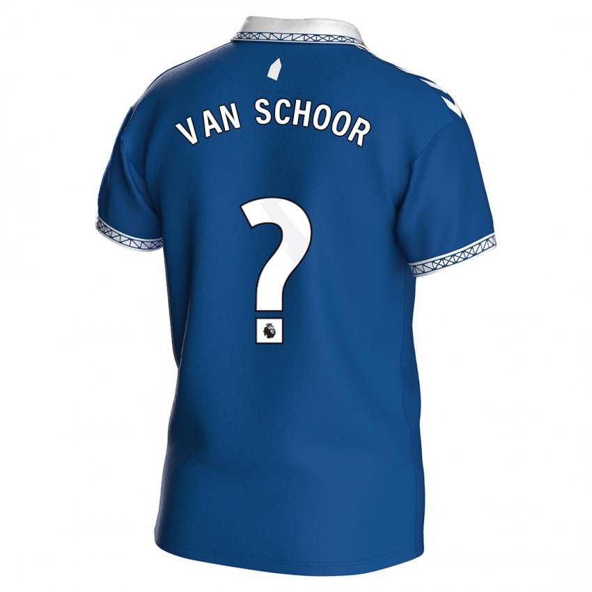 Męski Joshua Van Schoor #0 Królewski Niebieski Domowa Koszulka 2023/24 Koszulki Klubowe