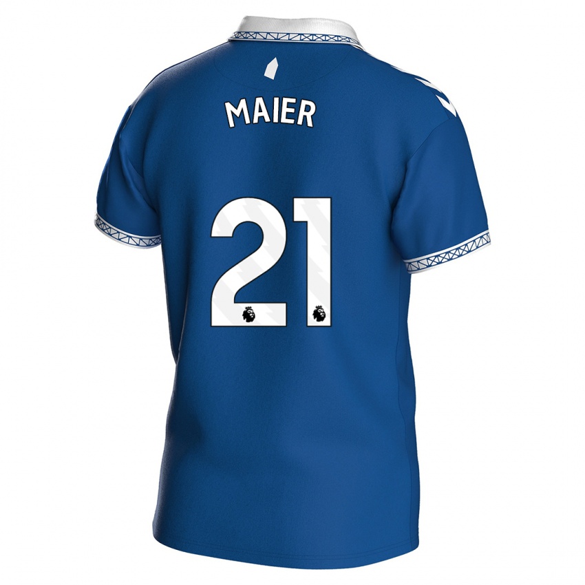 Męski Leonie Maier #21 Królewski Niebieski Domowa Koszulka 2023/24 Koszulki Klubowe