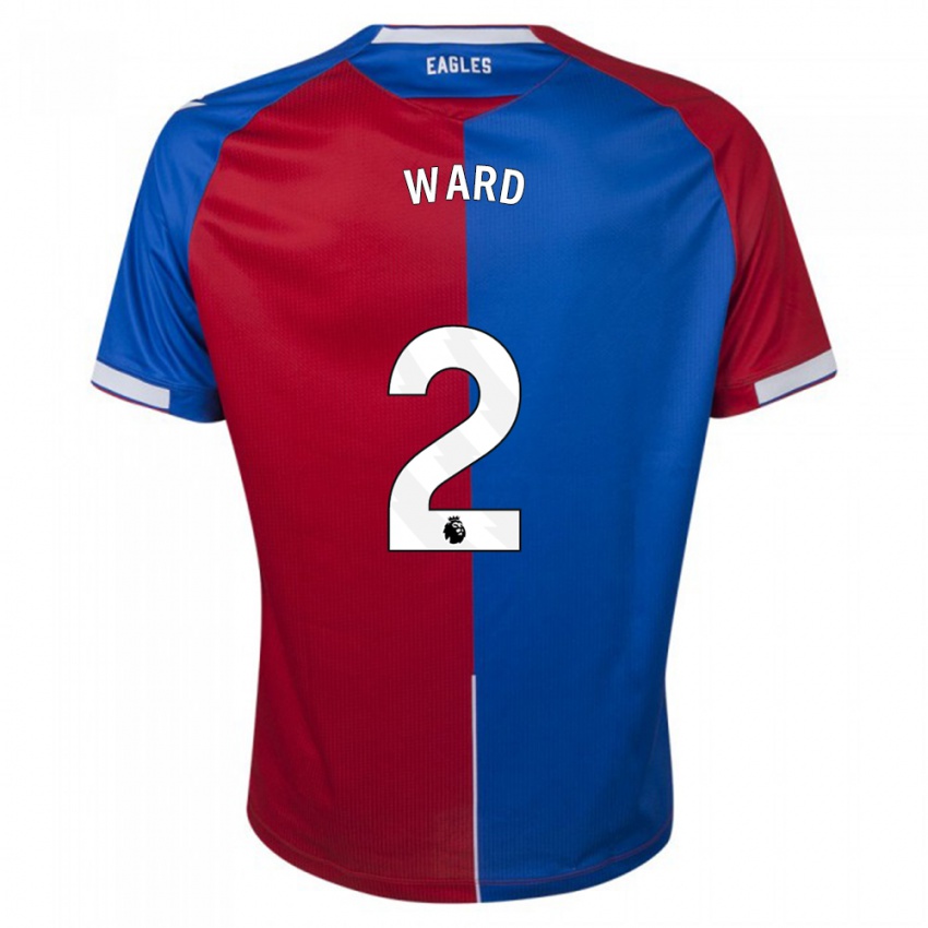 Męski Joel Ward #2 Czerwony Niebieski Domowa Koszulka 2023/24 Koszulki Klubowe