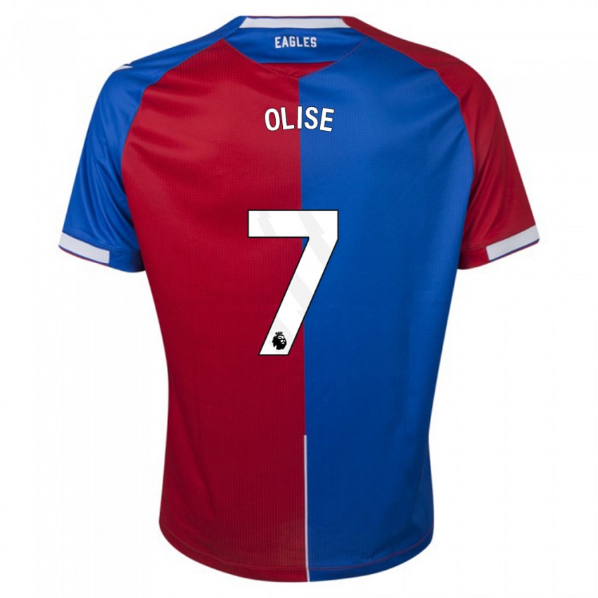 Męski Michael Olise #7 Czerwony Niebieski Domowa Koszulka 2023/24 Koszulki Klubowe