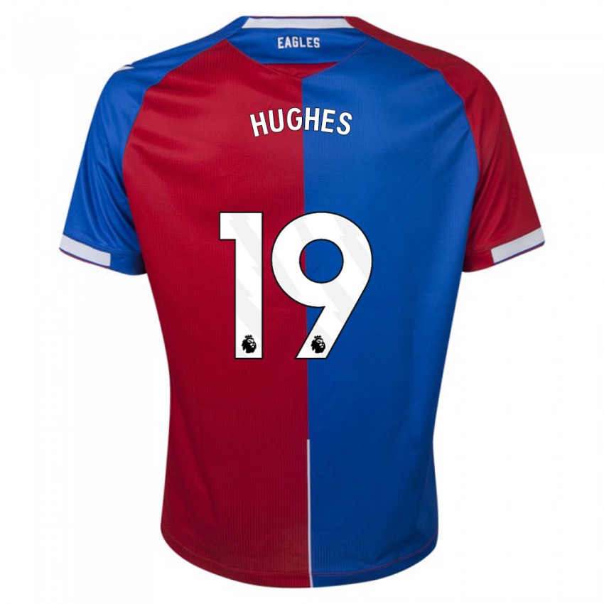 Męski Will Hughes #19 Czerwony Niebieski Domowa Koszulka 2023/24 Koszulki Klubowe