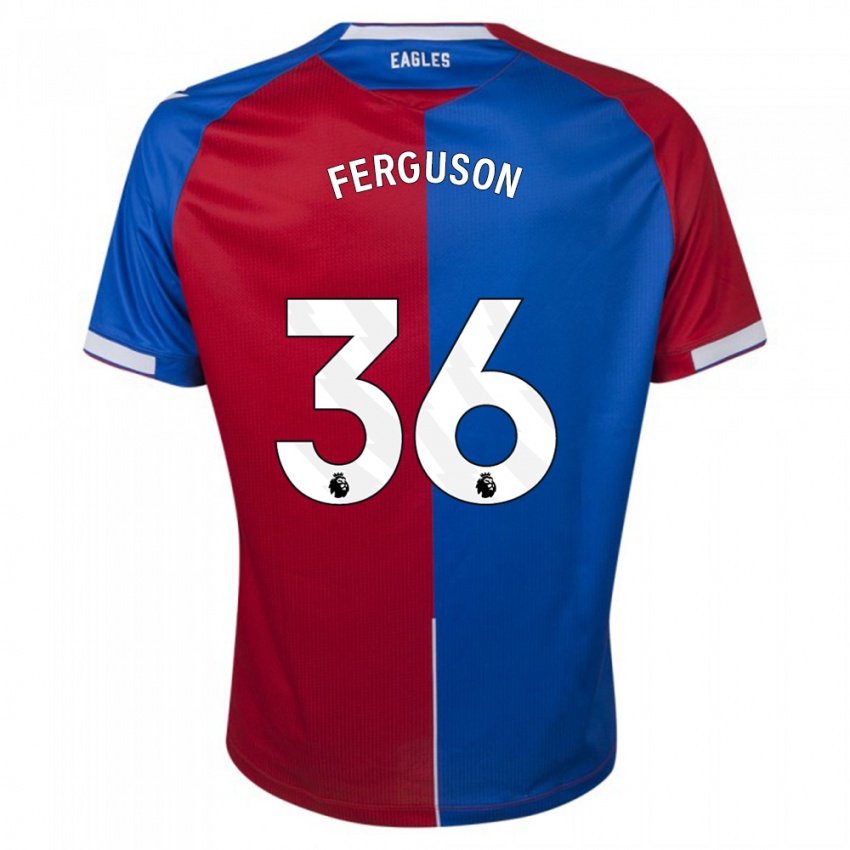 Męski Nathan Ferguson #36 Czerwony Niebieski Domowa Koszulka 2023/24 Koszulki Klubowe