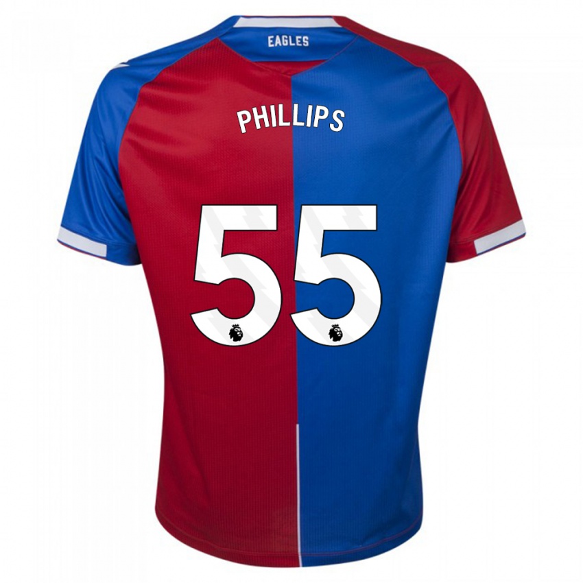 Męski Killian Phillips #55 Czerwony Niebieski Domowa Koszulka 2023/24 Koszulki Klubowe