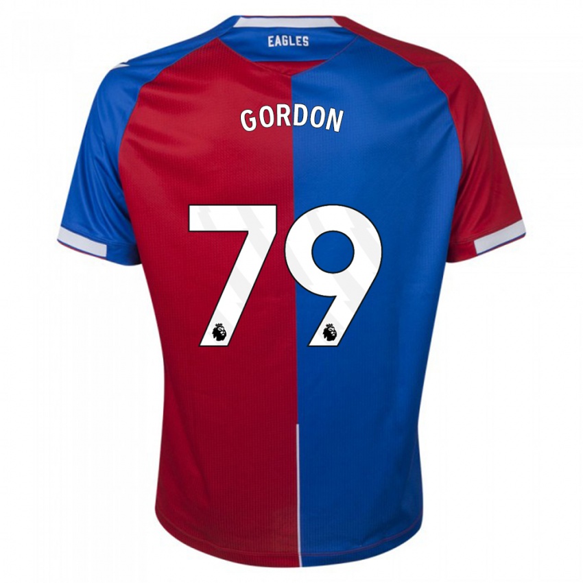 Męski John-Kymani Gordon #79 Czerwony Niebieski Domowa Koszulka 2023/24 Koszulki Klubowe
