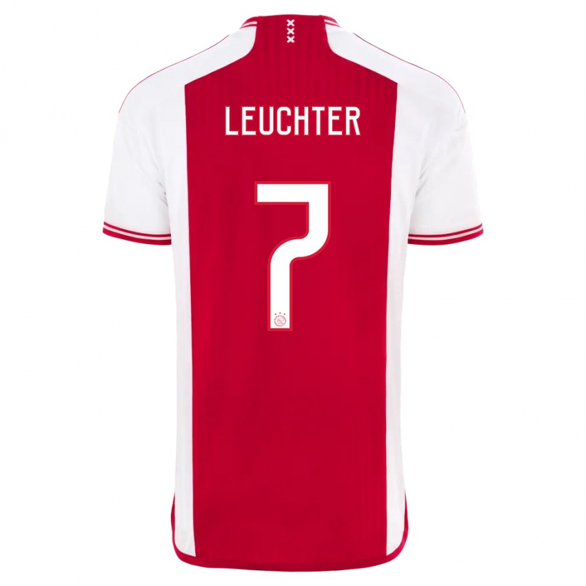 Męski Romée Leuchter #7 Czerwony Biały Domowa Koszulka 2023/24 Koszulki Klubowe