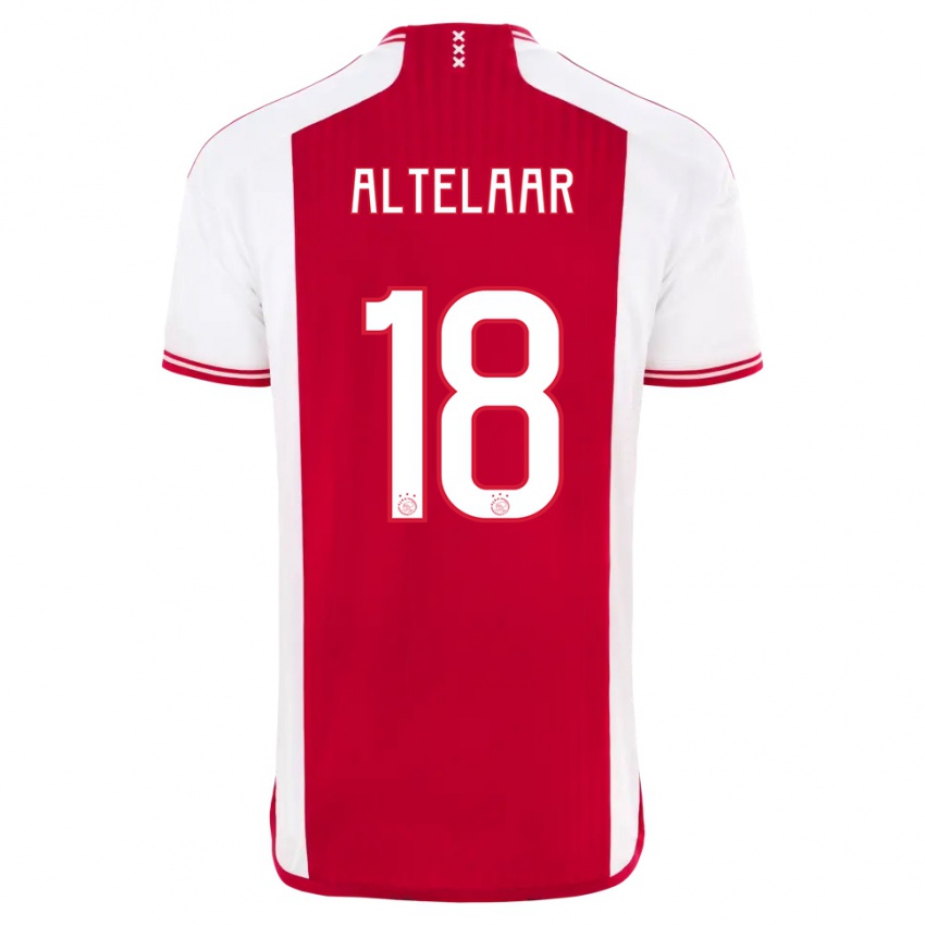 Męski Jamie Altelaar #18 Czerwony Biały Domowa Koszulka 2023/24 Koszulki Klubowe