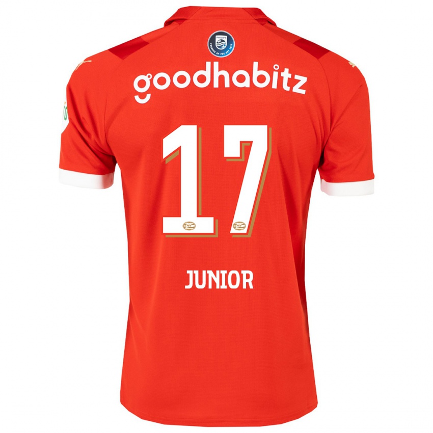 Męski Mauro Junior #17 Czerwony Domowa Koszulka 2023/24 Koszulki Klubowe