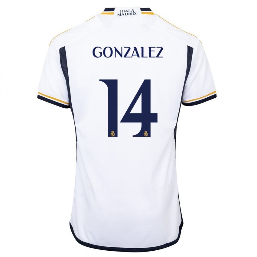 Męski David Gonzalez #14 Biały Domowa Koszulka 2023/24 Koszulki Klubowe