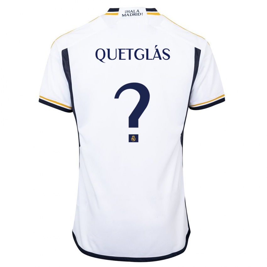 Męski Ferran Quetglás #0 Biały Domowa Koszulka 2023/24 Koszulki Klubowe