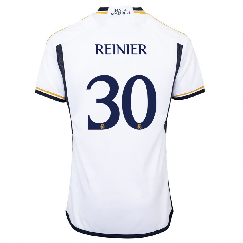 Męski Reinier #30 Biały Domowa Koszulka 2023/24 Koszulki Klubowe