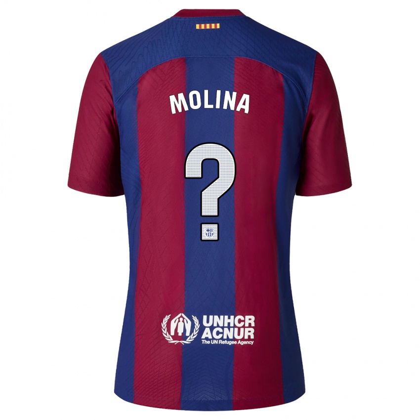 Męski Jan Molina #0 Czerwony Niebieski Domowa Koszulka 2023/24 Koszulki Klubowe