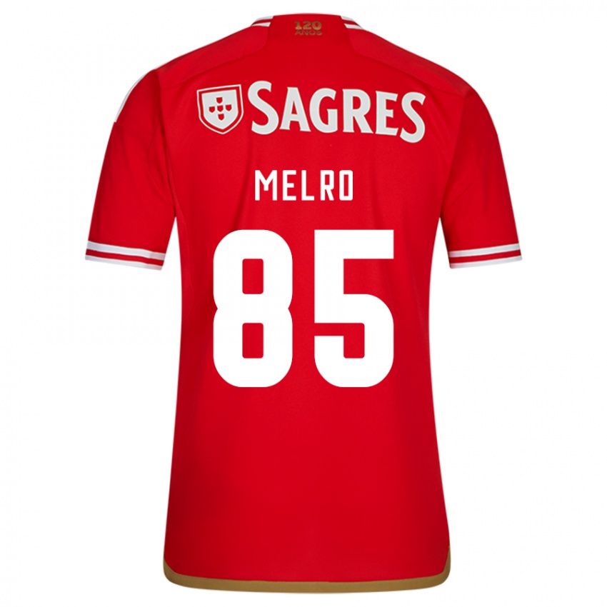 Męski José Melro #85 Czerwony Domowa Koszulka 2023/24 Koszulki Klubowe