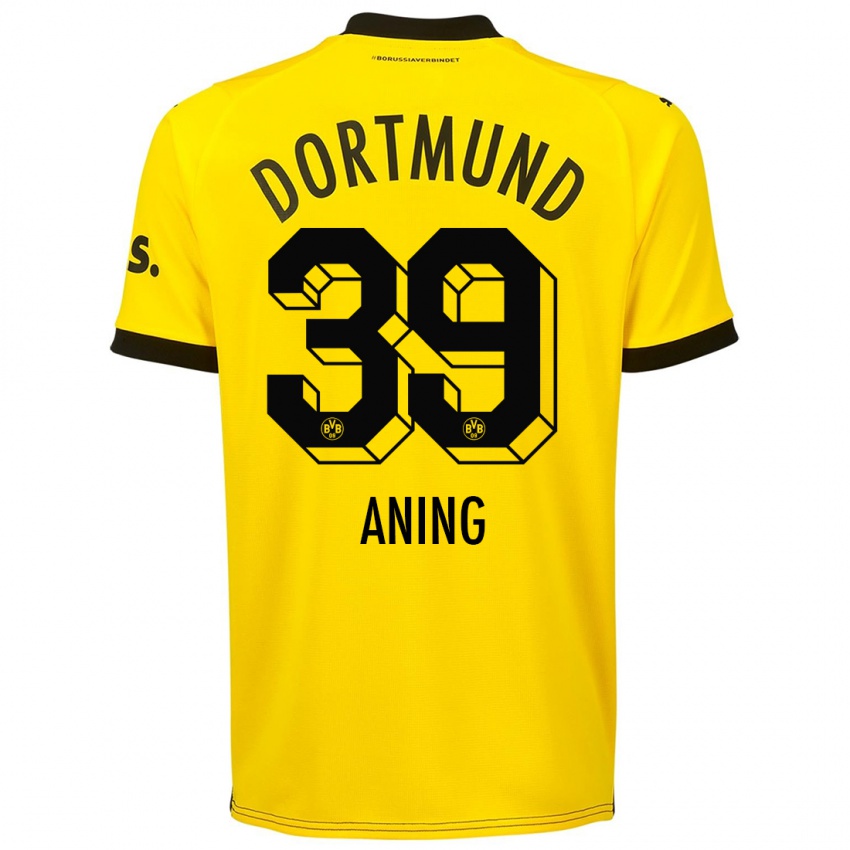Męski Prince Aning #39 Żółty Domowa Koszulka 2023/24 Koszulki Klubowe