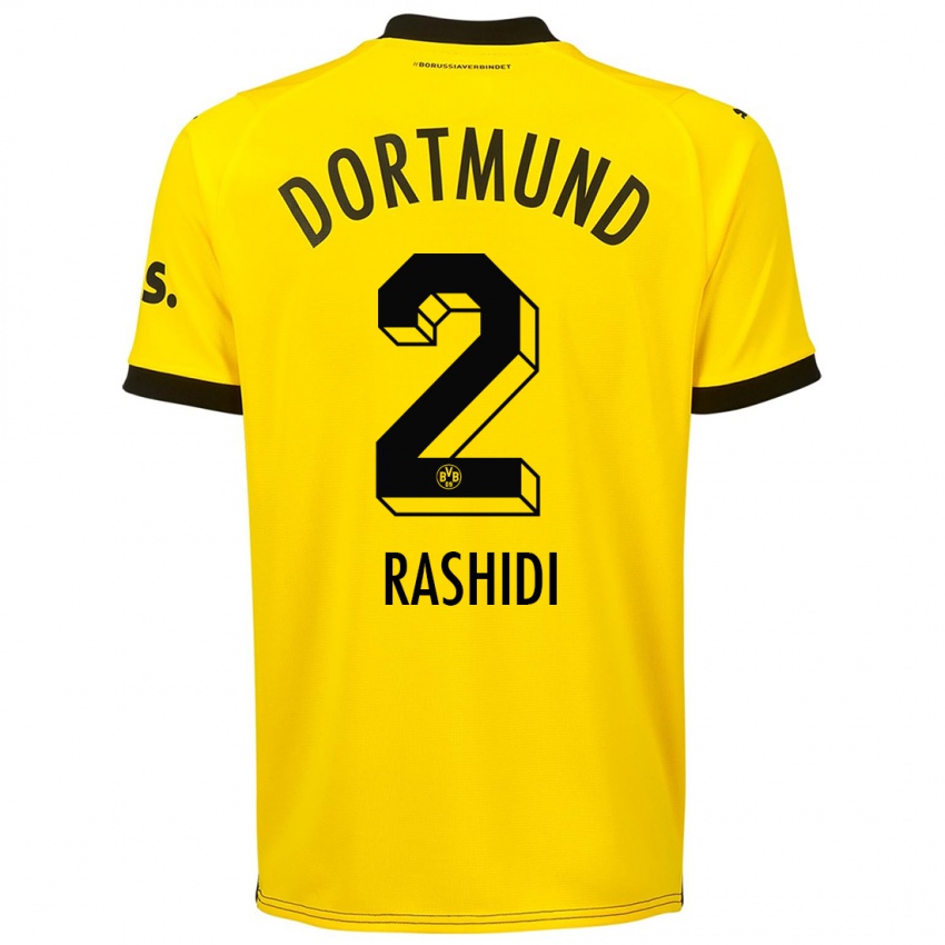 Męski William Rashidi #2 Żółty Domowa Koszulka 2023/24 Koszulki Klubowe