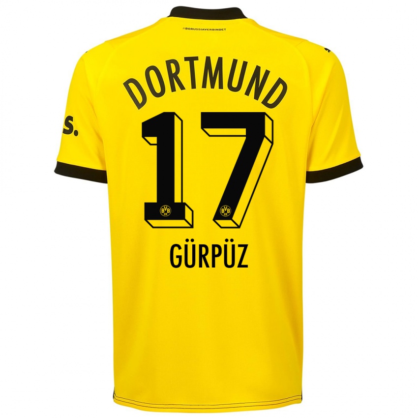 Męski Gökdeniz Gürpüz #17 Żółty Domowa Koszulka 2023/24 Koszulki Klubowe