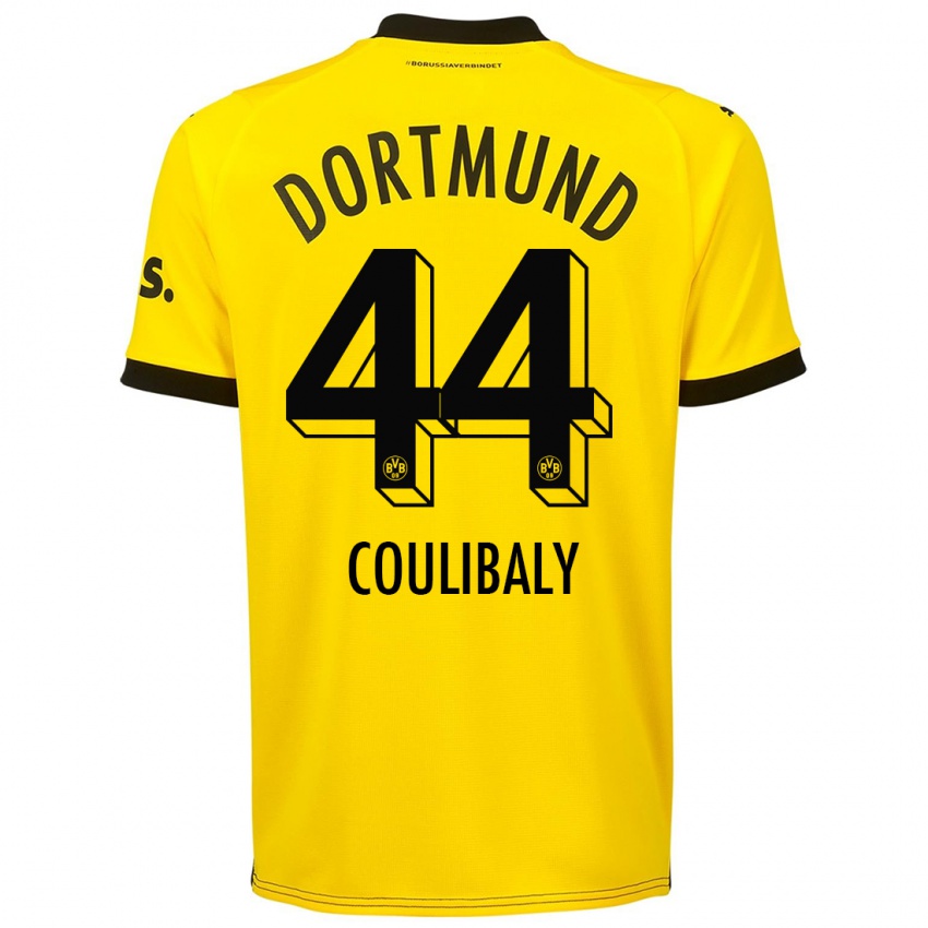 Męski Soumaila Coulibaly #44 Żółty Domowa Koszulka 2023/24 Koszulki Klubowe