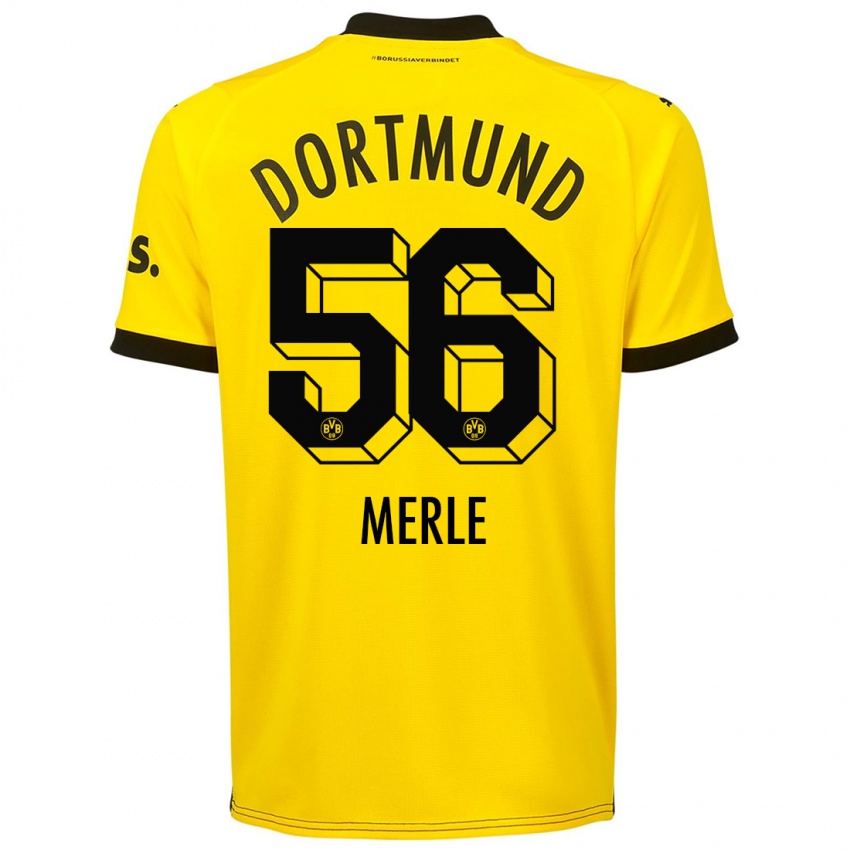 Męski Albers Merle #56 Żółty Domowa Koszulka 2023/24 Koszulki Klubowe