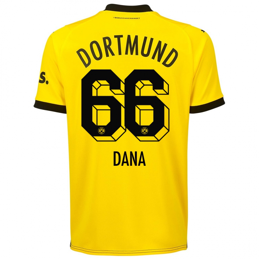 Męski Bleckmann Dana #66 Żółty Domowa Koszulka 2023/24 Koszulki Klubowe