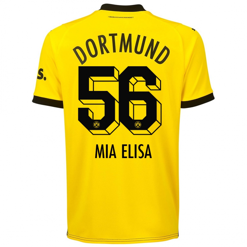 Męski Bomnuter Mia Elisa #56 Żółty Domowa Koszulka 2023/24 Koszulki Klubowe