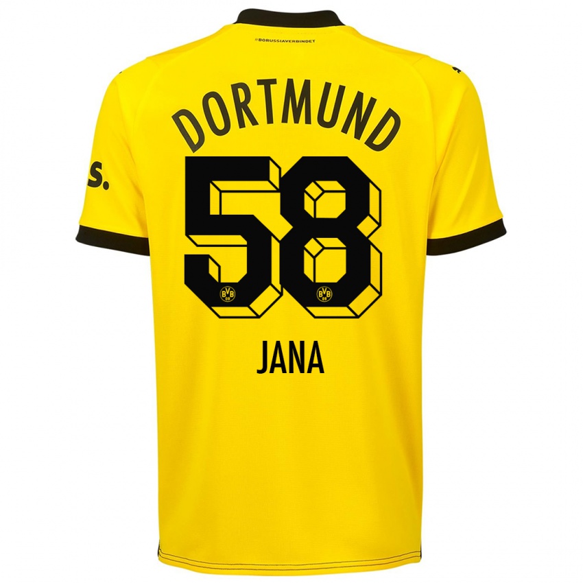 Męski Nordberg Jana #58 Żółty Domowa Koszulka 2023/24 Koszulki Klubowe